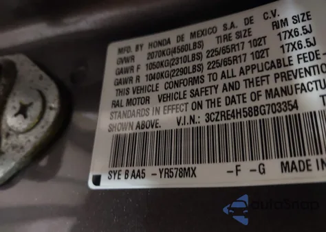 2011 Honda Cr-V Ex z USA, uszkodzony, nr VIN 3CZRE4H58BG703354